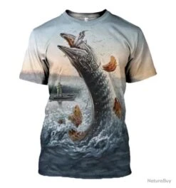 !!! LIVRAISON OFFERTE !!! Tee-shirt 3D Réaliste Chasse Pêche Réf 427