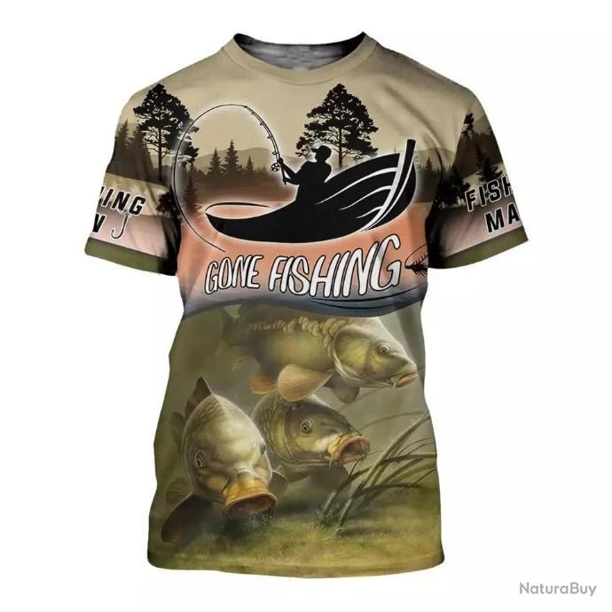 !!! LIVRAISON OFFERTE !!! Tee-shirt 3D Réaliste Chasse Pêche Réf 444 3 !!! LIVRAISON OFFERTE !!! Tee-shirt 3D Réaliste Chasse Pêche Réf 444